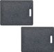 Zeller Keuken voedsel snijplank - 2x - antraciet - kunststof - 36 x 27 cm