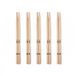 Gear4music 2B Wood Tip Hickory Drumsticks, 5 Pack
