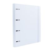 Raylu Paper® - White 4-ring binder with 5 colored dividers and refills for 100 A4 90g sheets with 4x4mm grid, 30mm 4-ring binder, Rado system, 60mm spine width