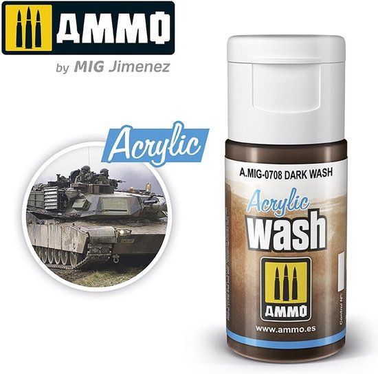 AMMO MIG 0708 Acrylic Wash Dark - 15ml