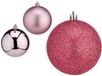 Krist+ Set kerstballen Roze Plastic Ø 8 cm (24 Stuks)