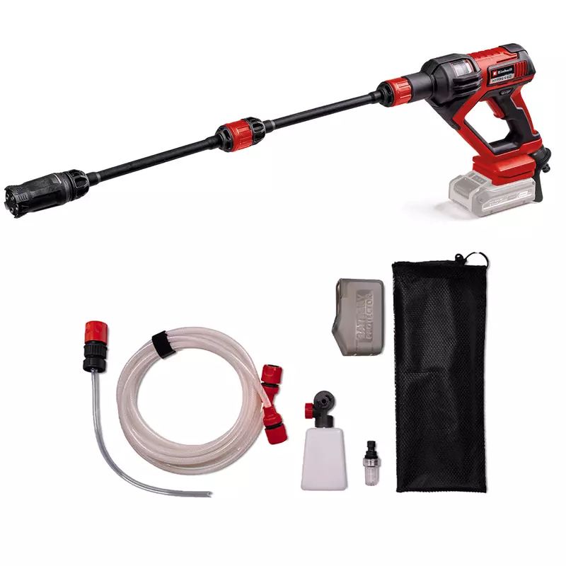 Einhell HYPRESSO 18/24-1 Hogedrukreiniger - 240 L/u - 24 bar - Accu - Zwart/Rood