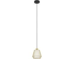 EGLO Ciudadela Hanglamp - E27 - Ø 18 cm - Zwart|Goud|Wit - Staal|Textiel