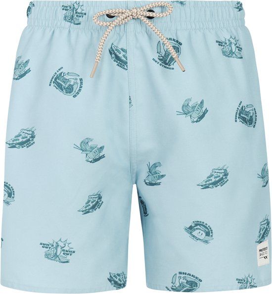Protest PRTHector JR Zwembroek Jongens Tourmaline Blue Effen Polyester