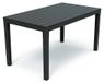 Houtlook Table de jardin, rectangulaire, moka, 138x80x72 cm