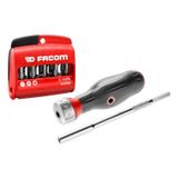 Facom PROTWIST® BITSCHROEVENDRAAIER MET RATEL EN T-HANDVAT INCL. 10 BITS