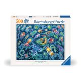 Ravensburger Erwachsenenpuzzle 500 Teile - Farbenfrohe Quallen