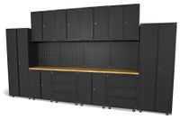 HBM Modulair Premium Werkplaatssysteem, 16-delig, mat zwart