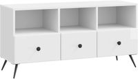 vidaXL TV-kast met lade Hoogglans Wit 102 x 34,5 x 50 cm Bewerkt hout