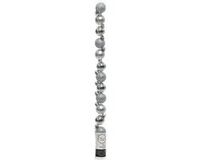 Decoris Kleine kerstballen - 14x stuks - zilver - 3 cm - kunststof - onbreekbaar