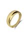 Lucardi Dames 14 karaat geelgouden ring breed