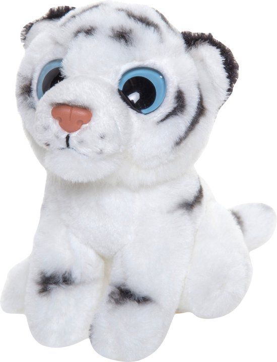 Nature Planet Knuffeldier Tijger - Wit - 13 cm