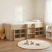 vidaXL Loft Bed Frame met Kast 3 st Sonoma Eiken Bewerkt hout