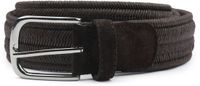Profuomo Waxed Geweven Riem Bruin - Maat 105 - Heren