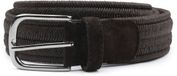 Profuomo Waxed Geweven Riem Bruin - Maat 105 - Heren
