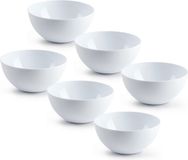 Plasticforte bols/coupes - 6x - dessert/petit déjeuner - plastique - D17 x H8 cm - ivoire blanc - sans BPA