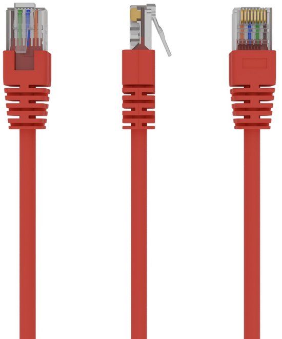 Gembird PP12-1M/R - Netwerkkabel - UTP Cat5E - 1m - Rood