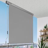 Sol Royal MS5 – Verticale Luifel voor Buiten 180x250 cm – Duurzame Rolgordijn Waterdicht met Afneembare Handslinger – Verticale Zonnescherm Grijs voor Terras, Balkon, Tuin