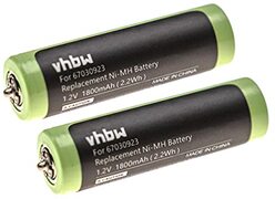 VHBW 2 x accu compatibel met Braun 5720 Flex XP 5612, 5720 Flex XP 5663 scheerapparaat tondeuse (1800 mAh, 1,2 V, NiMH)