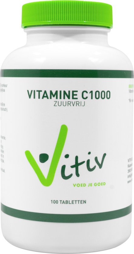 Vitiv Vitamine C 1000 zuurvrij 100 TB