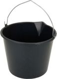 Merkloos / Sans marque Prosperplast Stevige huishoud emmer - zwart - 20 liter - met tuit