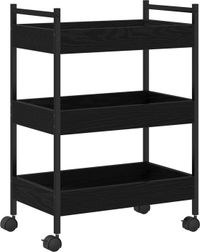 vidaXL Trolley de cuisine Chêne noir 50 x 30 x 70 cm Bois transformé