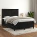 Maison Exclusive - Sommier à lattes de lit avec matelas Noir 140x190 cm Velours