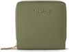 Lazarotti Leren portemonnee Bologna Leather Zip Wallet With 6 Card Slots Olive olijfgroen