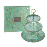 Sara Miller Portmeirion Chelsea 3 Tier Cakestand Groen, Keramisch, 280 x 280 x 60 cm