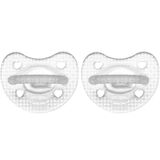 Chicco PhysioForma Luxe fopspeen van siliconen, 2-6 maanden, zacht en zacht rubber, 2 stuks, neutraal