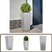 vidaXL Plantenbak 35x35x75 cm Gegalvaniseerd Staal
