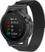 By Qubix Milanese bandje - Zwart - 22mm Quickfit - Geschikt voor Garmin Fenix 7 / 6 / 5