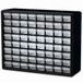 Akro-Mils Schuifladenkast van kunststof voor garage, rekeningen, LEGO-opslag, gereedschapskist voor leraren, make-up-organizer en nog veel meer, zwart, 64 laden