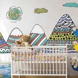 Ambiance Sticker Kinderstickers van Scandinavische bergen, Anoushka, 120 x 180 cm