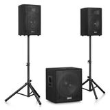 Vonyx VX1218BT - 2.1 Bluetooth Luidspreker Set - Zwart