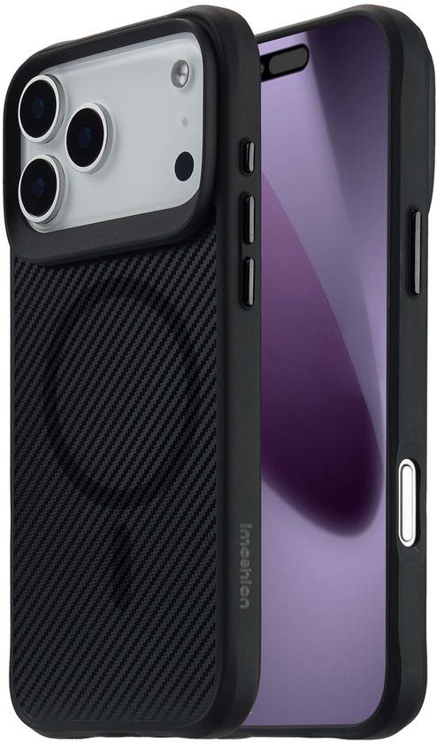 imoshion Hybrid Carbon Case geschikt voor MagSafe - Zwart - Apple iPhone 17 Pro Max