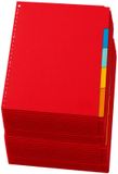 Stylex A4 tabbladen set - 40 stuks - gekleurd - 23 ringen - karton