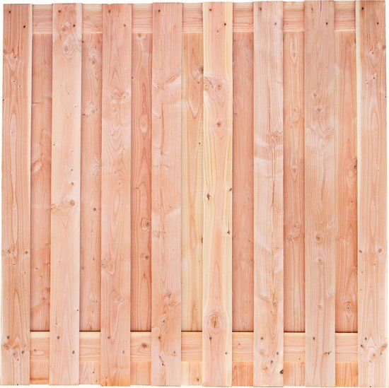 Merkloos Tuinscherm Winterberg 180 cm x 180 cm Douglashout Oranje Gevlamd Onbehandeld