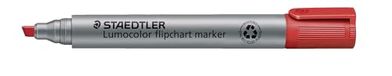 Staedtler Lumocolor flipchartmarker wigvormige punt, 2 of 5 mm, 10 stuks, rood