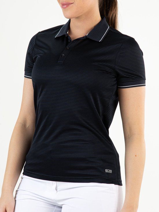 Sjeng Sports Perth Polo Dames - Maat M - Donkerblauw - Tennis - Korte mouw