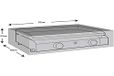 WERKA PRO Beschermende hoes voor elektrische grillplaat, opberghoes voor wagen, camping, gas, waterdicht, UV-bestendig, 52 cm, 50 cm x 22 cm-11283, grijs, 52 cm x 50 cm x 22 cm