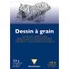 Clairefontaine 96023C Tekenblok Gelijmd Tekenpapier met Korrel - 20 Vellen Tekenpapier met Duidelijke Korrel - A4 21x29,7 cm 224g - Ideaal voor Tekenen op School