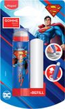 Maped Superman gum van kunststof met reservegum, blisterverpakking