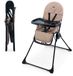 Kinderkraft BINCI Chaise haute, chaise bébé, légère et pliable avec plateau, repose-pieds et harnais 5 points, idéale pour les petits espaces et les voyages