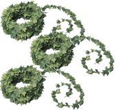 Rayher hobby materialen Rayher Hobby Gmbh 3x Mini klimop kunstplant guirlande 7,5 meter - Groen