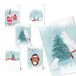 Forletter - 10 stuks kerstkaarten van gerecycled papier, Holly Jolly