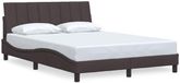 vidaXL Bedframe Stof Donkerbruin 140x200 cm