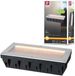 Paulmann Lampe solaire LED encastrée au sol Sorea Capteur de crépuscule IP67 angulaire 200x100 mm 2200K 0,3W 14lm 3,7V Acier brossé ABS, Polycarbonate, acier inoxydable
