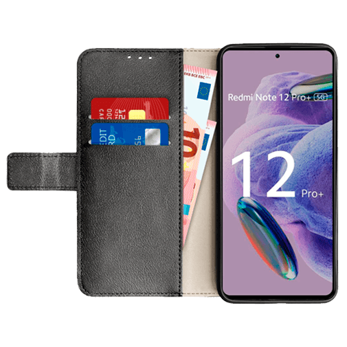 Just in Case PU Leather Book Case Black Xiaomi Redmi Note 12 Pro+