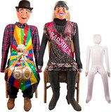 Folat Opblaaspop Abraham of Sarah 50 Jaar - Carnaval - Wit